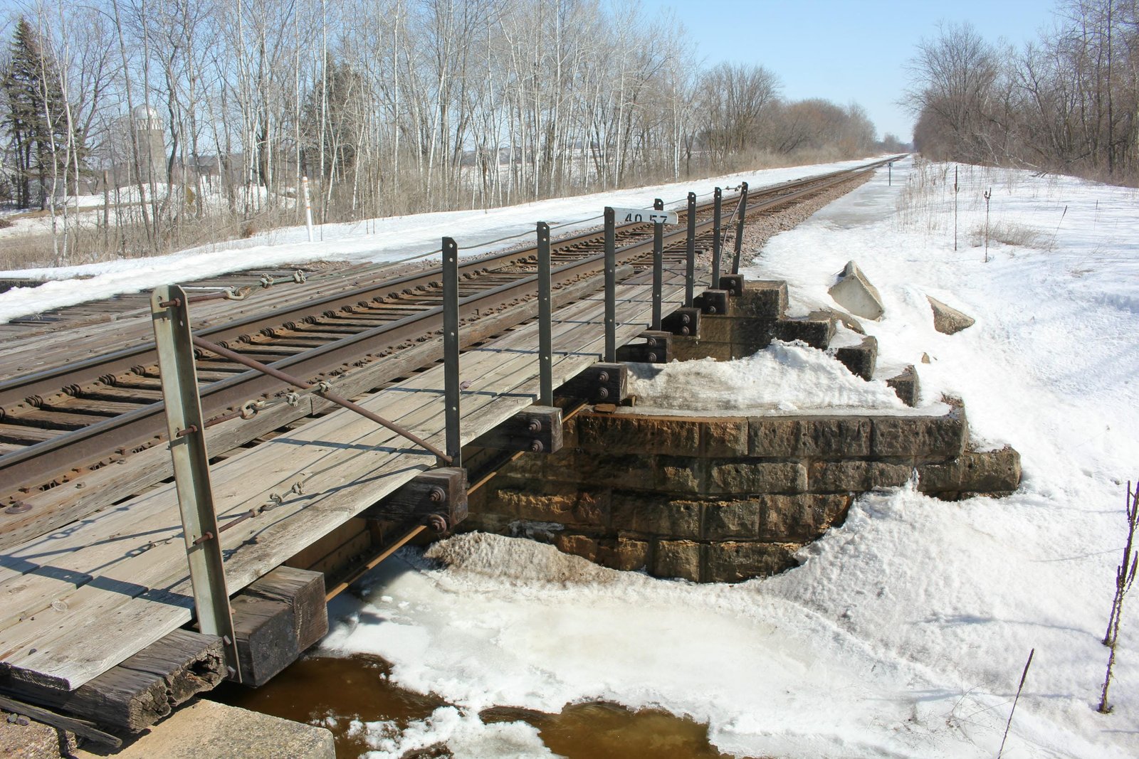 Looking east